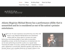 Tablet Screenshot of magicianmichaelboone.com